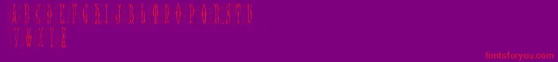 SajouFancyGothic Font – Red Fonts on Purple Background