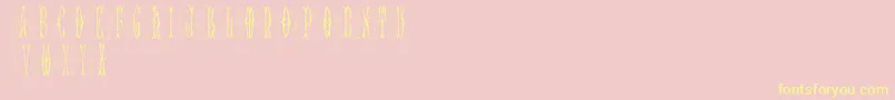 SajouFancyGothic Font – Yellow Fonts on Pink Background