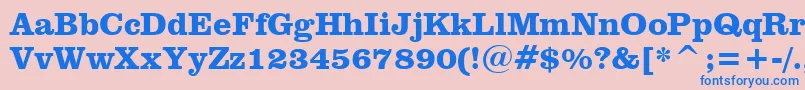 ClarendonBoldBt Font – Blue Fonts on Pink Background