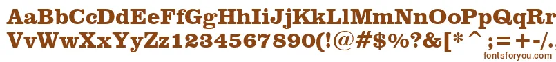 ClarendonBoldBt Font – Brown Fonts on White Background