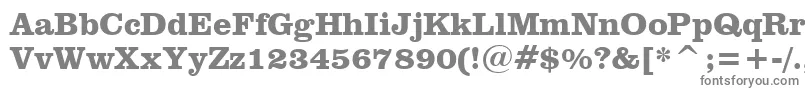 ClarendonBoldBt-fontti – harmaat kirjasimet valkoisella taustalla