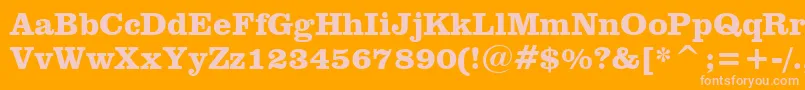 ClarendonBoldBt Font – Pink Fonts on Orange Background