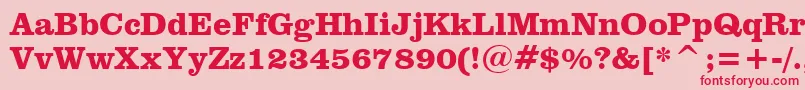 ClarendonBoldBt Font – Red Fonts on Pink Background