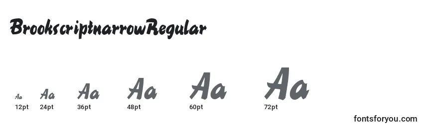 BrookscriptnarrowRegular Font Sizes