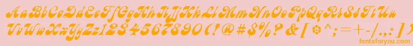 AstroncttRegular Font – Orange Fonts on Pink Background