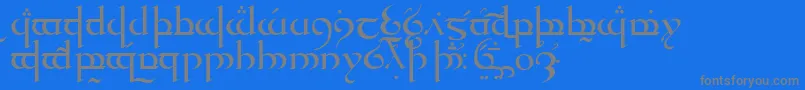 TengwarQuenyaMedium-Schriftart – Graue Schriften auf blauem Hintergrund