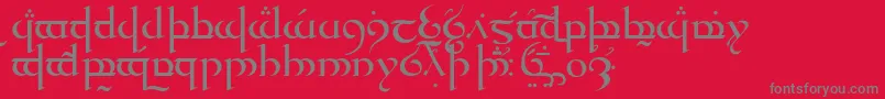 TengwarQuenyaMedium Font – Gray Fonts on Red Background