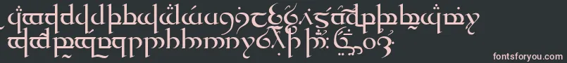 TengwarQuenyaMedium Font – Pink Fonts on Black Background