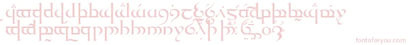 TengwarQuenyaMedium-Schriftart – Rosa Schriften auf weißem Hintergrund