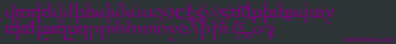 TengwarQuenyaMedium Font – Purple Fonts on Black Background