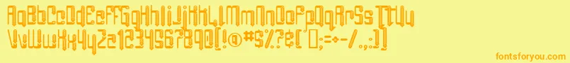 AngieImpressing Font – Orange Fonts on Yellow Background