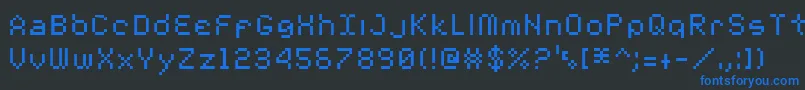 フォント00tt – 黒い背景に青い文字