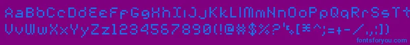 Fonte 00tt – fontes azuis em um fundo violeta