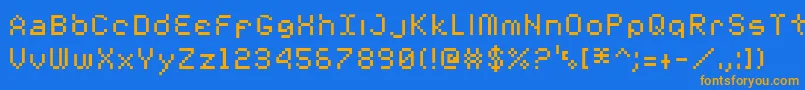 Fonte 00tt – fontes laranjas em um fundo azul