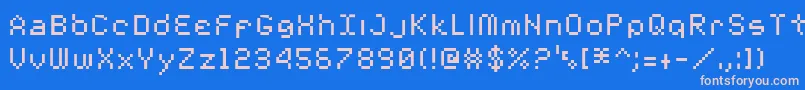 00tt Font – Pink Fonts on Blue Background