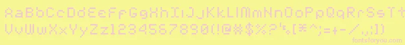 00tt Font – Pink Fonts on Yellow Background