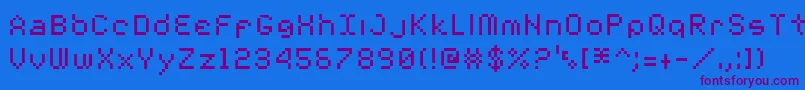 Police 00tt – polices violettes sur fond bleu