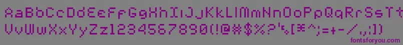 Fonte 00tt – fontes roxas em um fundo cinza