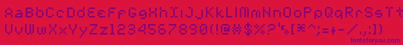 00tt Font – Purple Fonts on Red Background