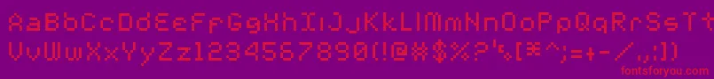 More about 00tt Font 00tt Font – Red Fonts on Purple Background