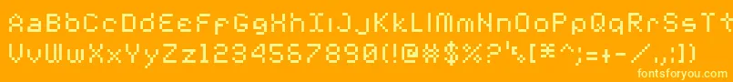 00tt-fontti – keltaiset fontit oranssilla taustalla