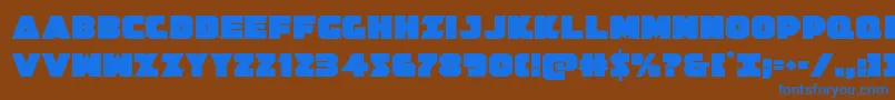 Jedisf Font – Blue Fonts on Brown Background