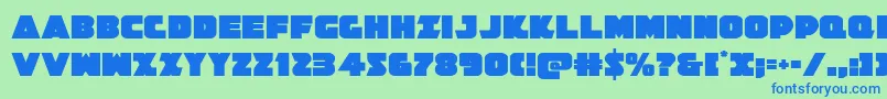 Jedisf Font – Blue Fonts on Green Background