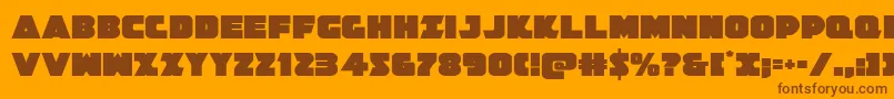 Jedisf Font – Brown Fonts on Orange Background