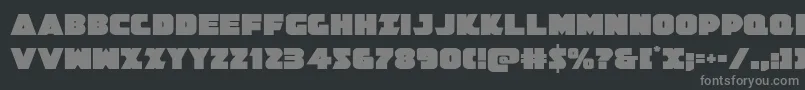 フォントJedisf – 黒い背景に灰色の文字