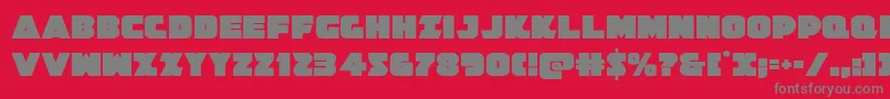 Jedisf Font – Gray Fonts on Red Background