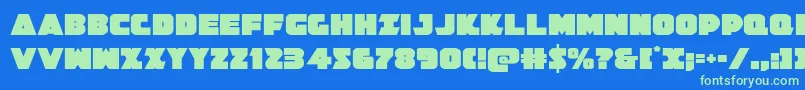 Jedisf Font – Green Fonts on Blue Background