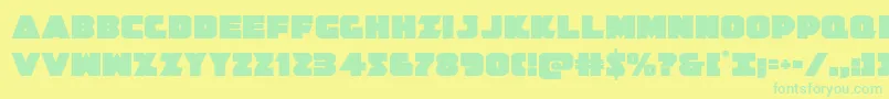 Jedisf Font – Green Fonts on Yellow Background