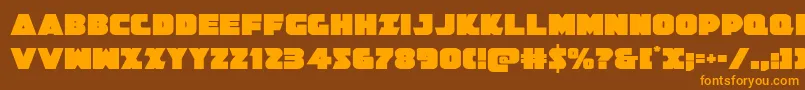 Jedisf Font – Orange Fonts on Brown Background