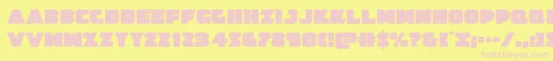 Jedisf Font – Pink Fonts on Yellow Background