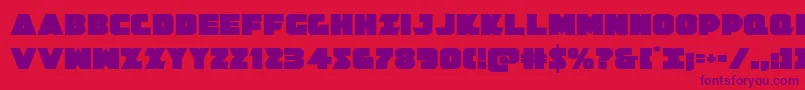 Jedisf Font – Purple Fonts on Red Background