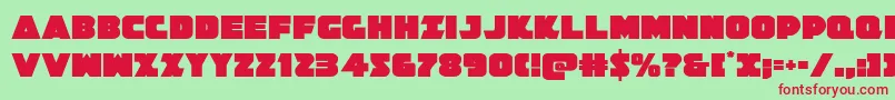 Jedisf Font – Red Fonts on Green Background