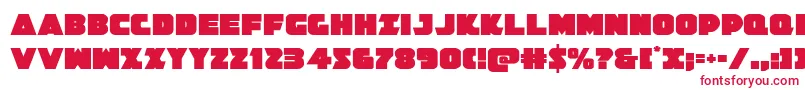 フォントJedisf – 白い背景に赤い文字