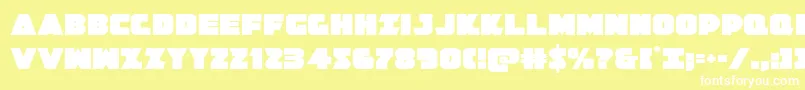 Jedisf Font – White Fonts on Yellow Background