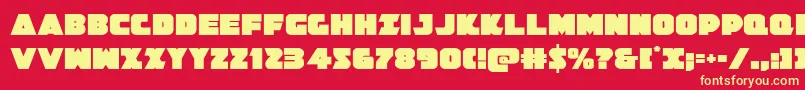 Jedisf Font – Yellow Fonts on Red Background