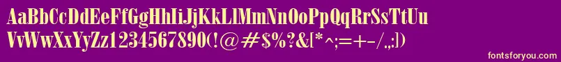 ObeliskgrandRegular Font – Yellow Fonts on Purple Background