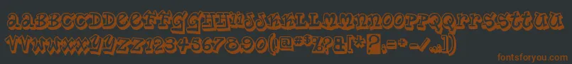 PlanetbensontwoRegular Font – Brown Fonts on Black Background