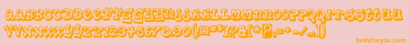 fuente PlanetbensontwoRegular – Fuentes Naranjas Sobre Fondo Rosa