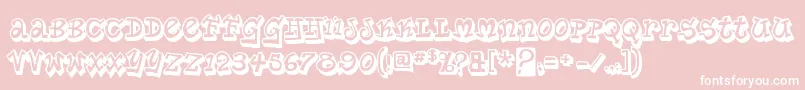 PlanetbensontwoRegular Font – White Fonts on Pink Background