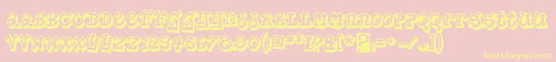 More about PlanetbensontwoRegular Font PlanetbensontwoRegular Font – Yellow Fonts on Pink Background