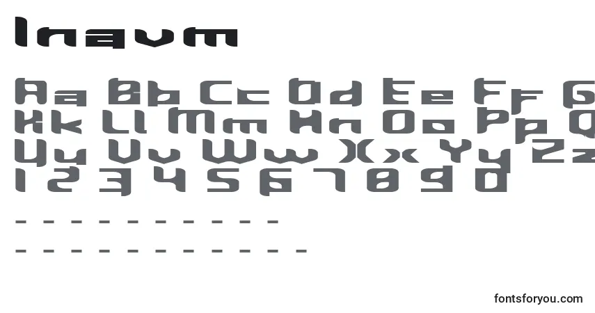 Fuente Inavm - alfabeto, números, caracteres especiales