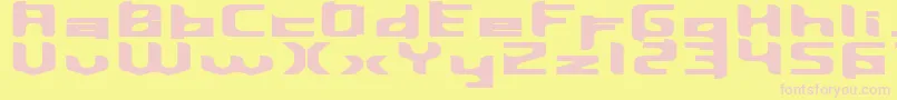 Inavm Font – Pink Fonts on Yellow Background