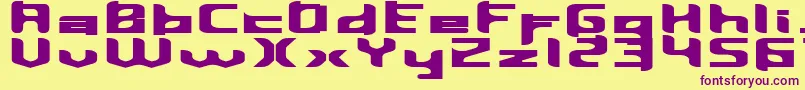 Inavm Font – Purple Fonts on Yellow Background