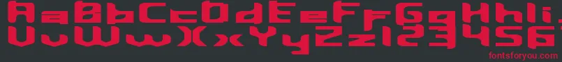 Inavm Font – Red Fonts on Black Background