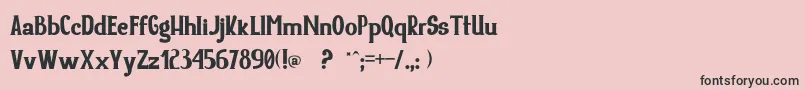 Yoreフォントについての詳細 フォントYore – ピンクの背景に黒い文字