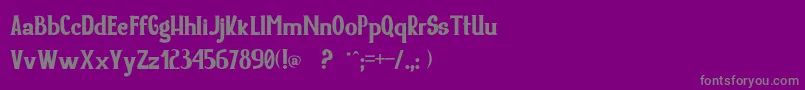 Yore Font – Gray Fonts on Purple Background